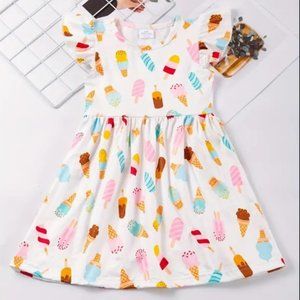 Boutique Ice Cream Popsicle Girls Sleeveless Dress